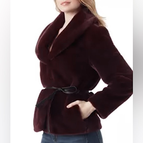 JESSICA SIMPSON ꔹ  NWT Faux Fur Sire Wrap Jacket - Picture 7 of 9